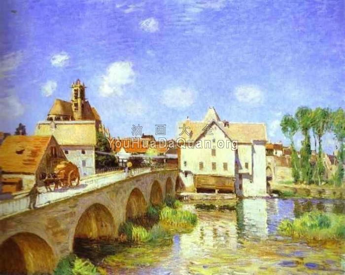 The Moret Bridge - 阿尔弗莱德·西斯莱